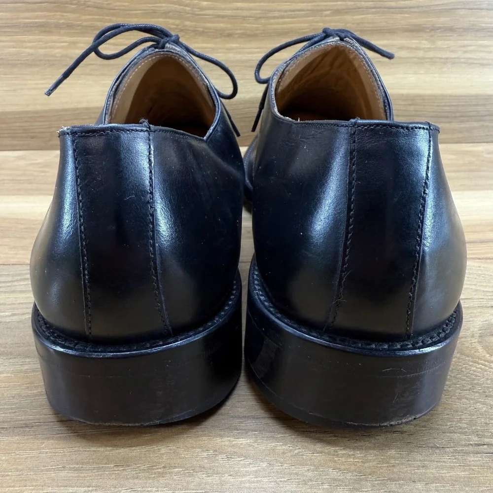 Palenzo Collezioni Mens Oxfords Size 10 Black Leather‎ Lace Up Dress Shoes